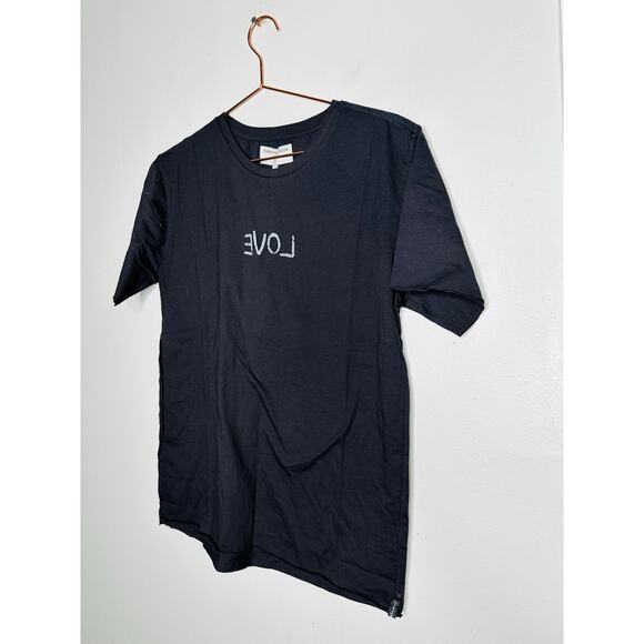 ONE TEASPOON Black Stone Organic Love Crewneck Short Sleeve T-Shirt NWT Size S - Picture 4 of 10